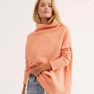 NWT Free People Ottoman Tunic size small Electric Tangerine orange